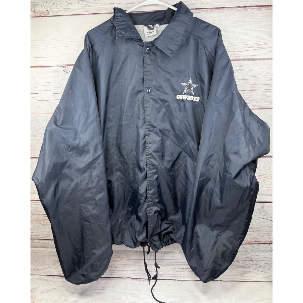 Dallas Cowboys NFL Team Apparel Navy Blue Coaches Windbreaker Jacket Mens XXL